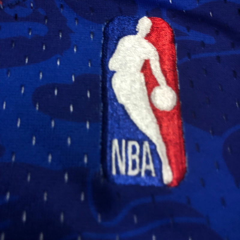 Regata Mitchell & Ness x BAPE - Brooklyn Nets Azul - Rei da Pelada