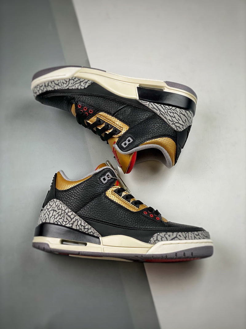 Tênis Nike Air Jordan 3 Retro "Black Gold" - Rei da Pelada