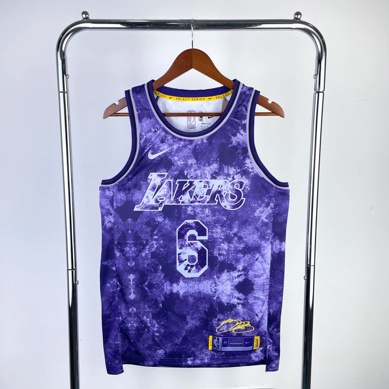 Los Angeles Lakers - Select Series Tie Dye 2023 - Masculina - Mesclado Roxo