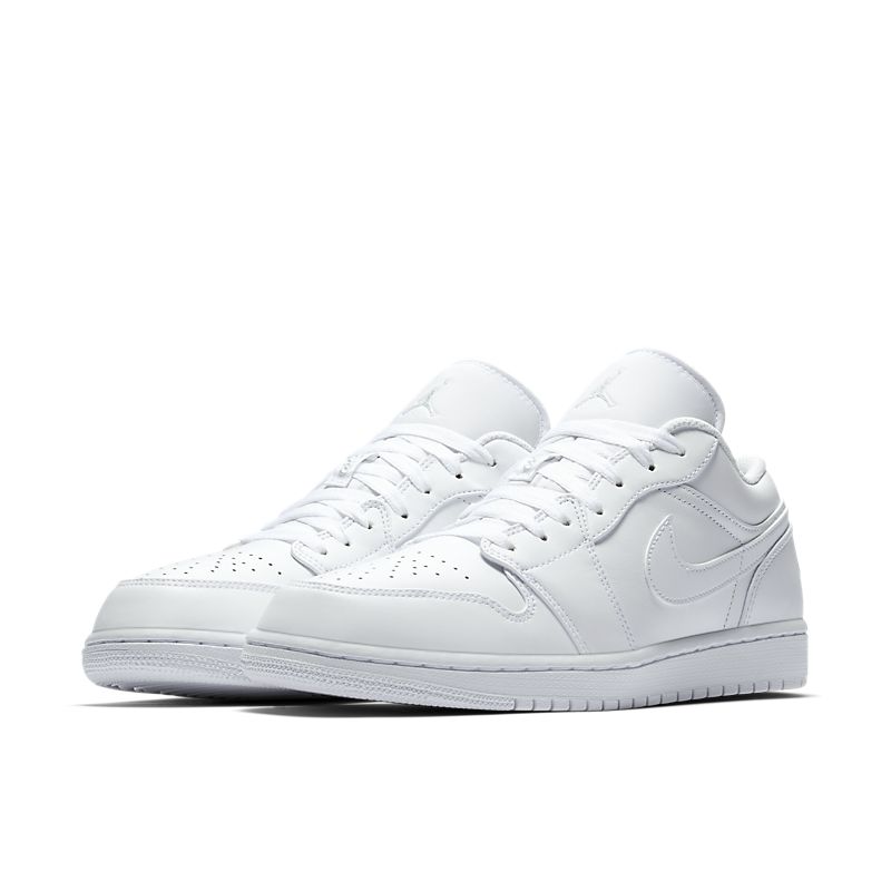 Tênis Nike Air Jordan 1 Low Triple White Logo (GS) - Rei da Pelada