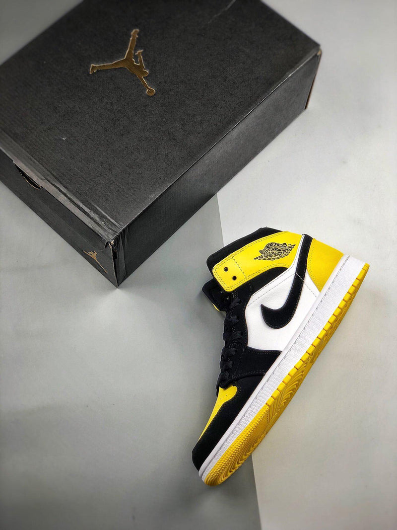 Tênis Nike Air Jordan 1 Mid SE 'Yellow Toe' - Rei da Pelada