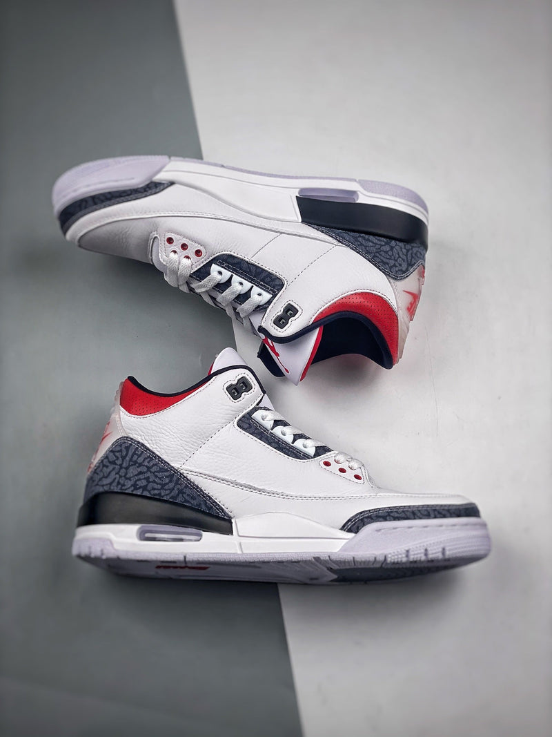 Tênis Nike Air Jordan 3 Retro SE "Denim Fire Red" - Rei da Pelada