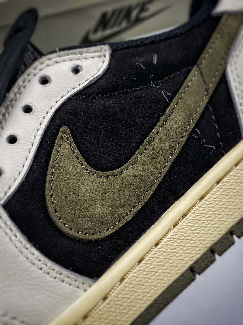 Tênis Travis Scott x Nike Air Jordan 1 Low 'Olive' - Rei da Pelada