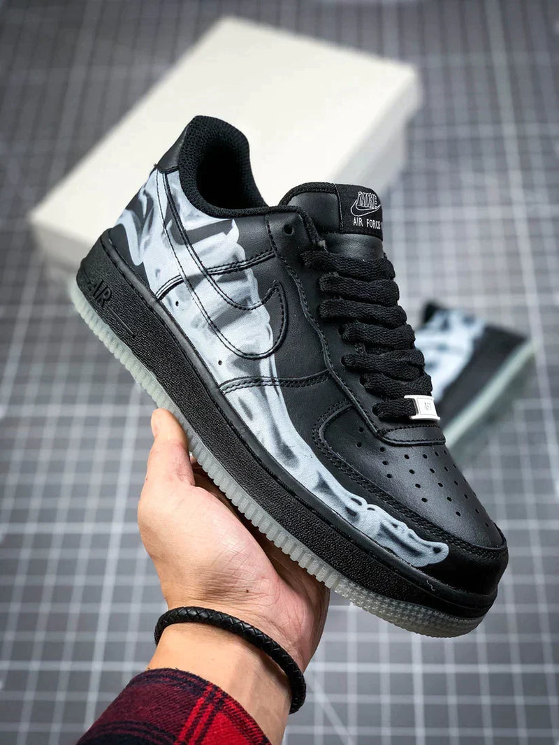 Tênis Nike Air Force 1 Low Skeleton Black - Rei da Pelada