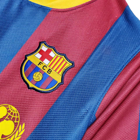 Camisa Barcelona Retrô 2010/2011 Azul e Grená - Nike