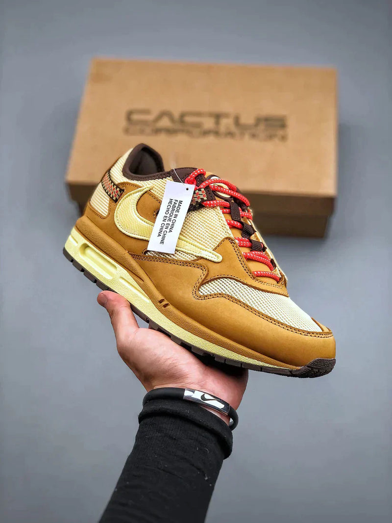 Tênis Travis Scott x Nike Air Max 1 'Wheat' - Rei da Pelada