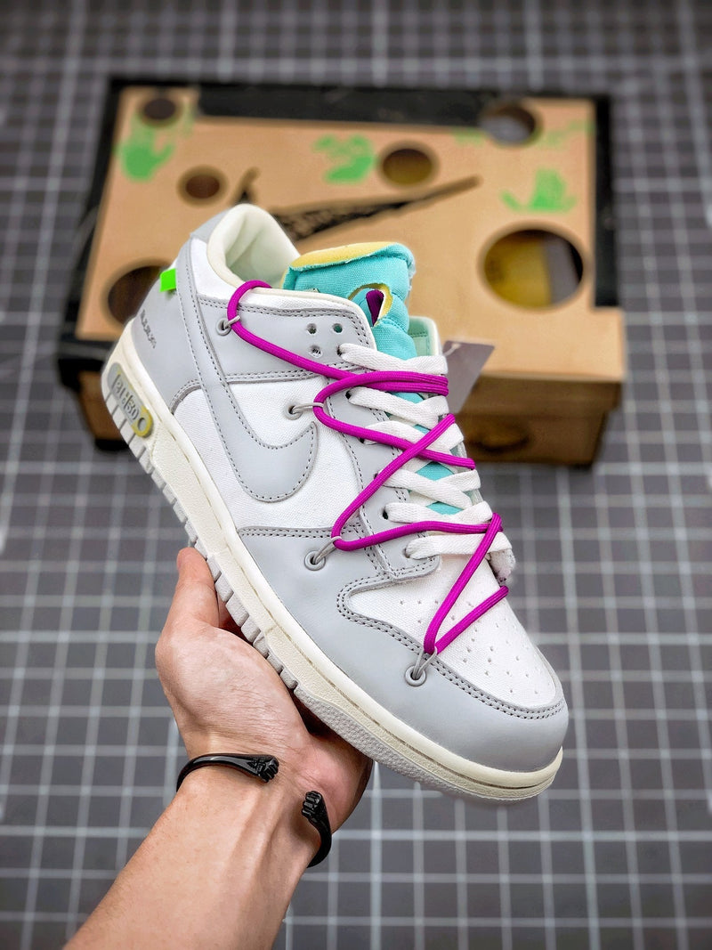 Tênis Nike SB Dunk Low x Off-White 'The 50 - Purple' - Rei da Pelada