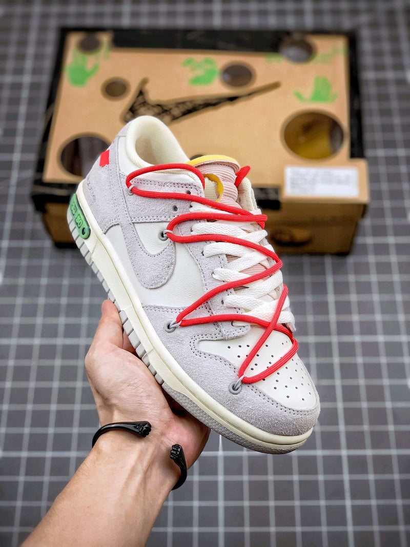 Tênis Nike SB Dunk Low x Off-White 'The 50 - Red' - Rei da Pelada