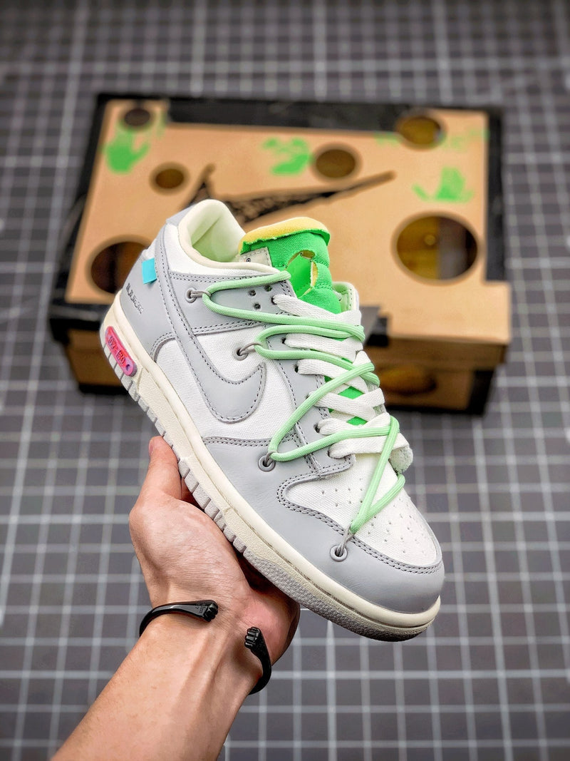 Tênis Nike SB Dunk Low x Off-White 'The 50 - Green' - Rei da Pelada