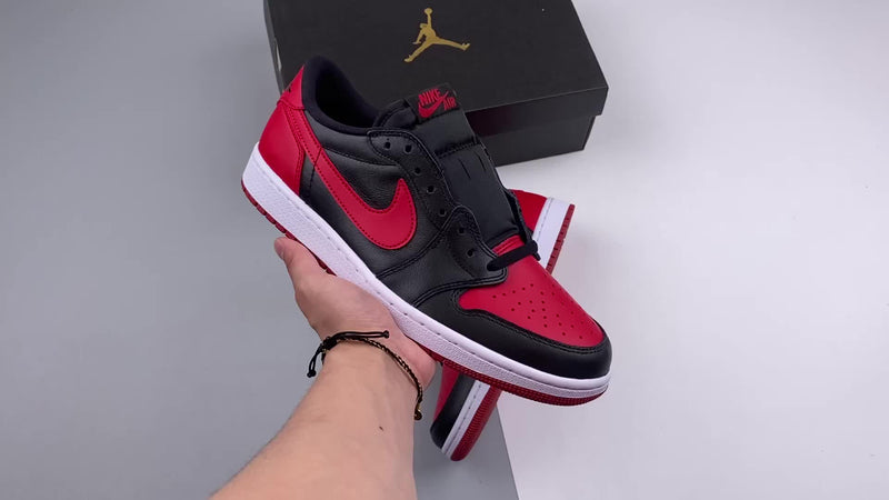 Tênis Nike Air Jordan 1 Low Retro "Bred" - Rei da Pelada