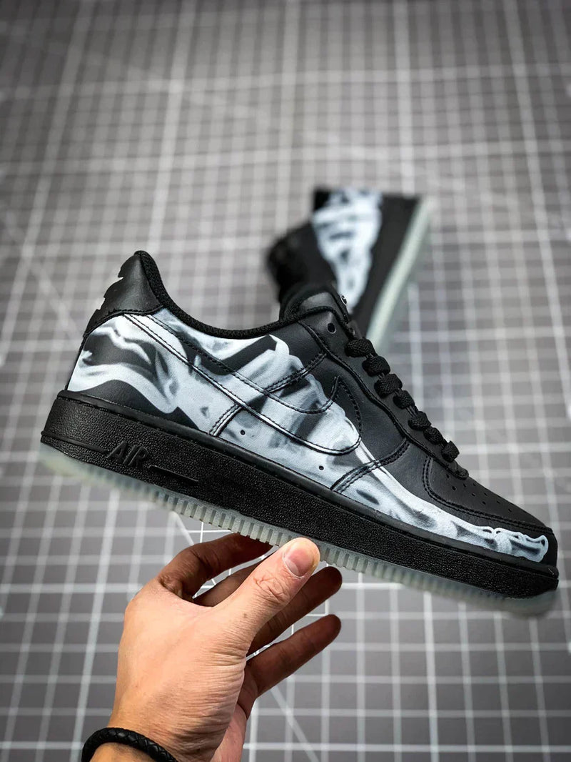 Tênis Nike Air Force 1 Low Skeleton Black - Rei da Pelada