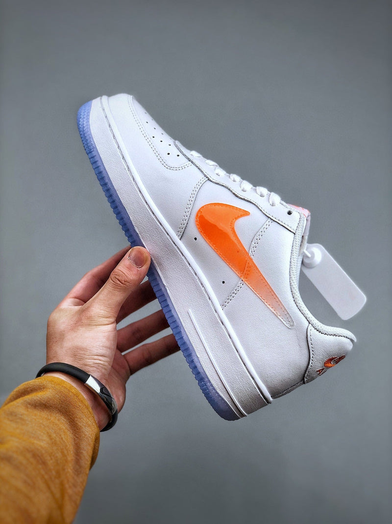 Tênis Nike Air Force 1 Low Orange White - Rei da Pelada