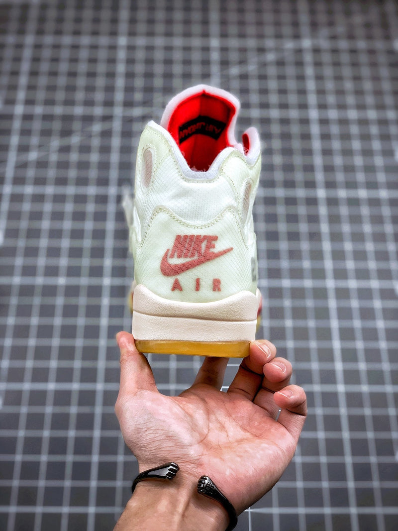 Tênis Nike Air Jordan 5 Retro Off-White Sail - Rei da Pelada