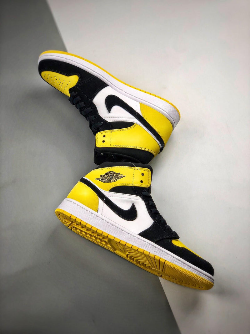 Tênis Nike Air Jordan 1 Mid SE 'Yellow Toe' - Rei da Pelada