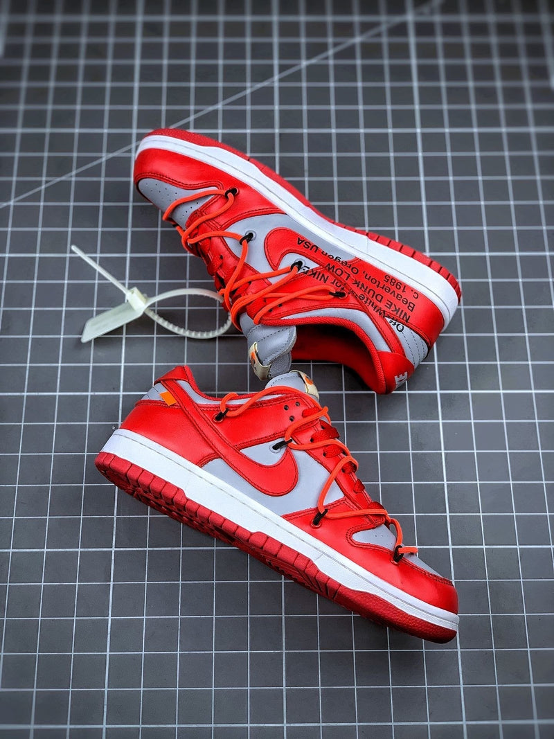 Tênis Nike SB Dunk Low x Off-White University Red - Rei da Pelada