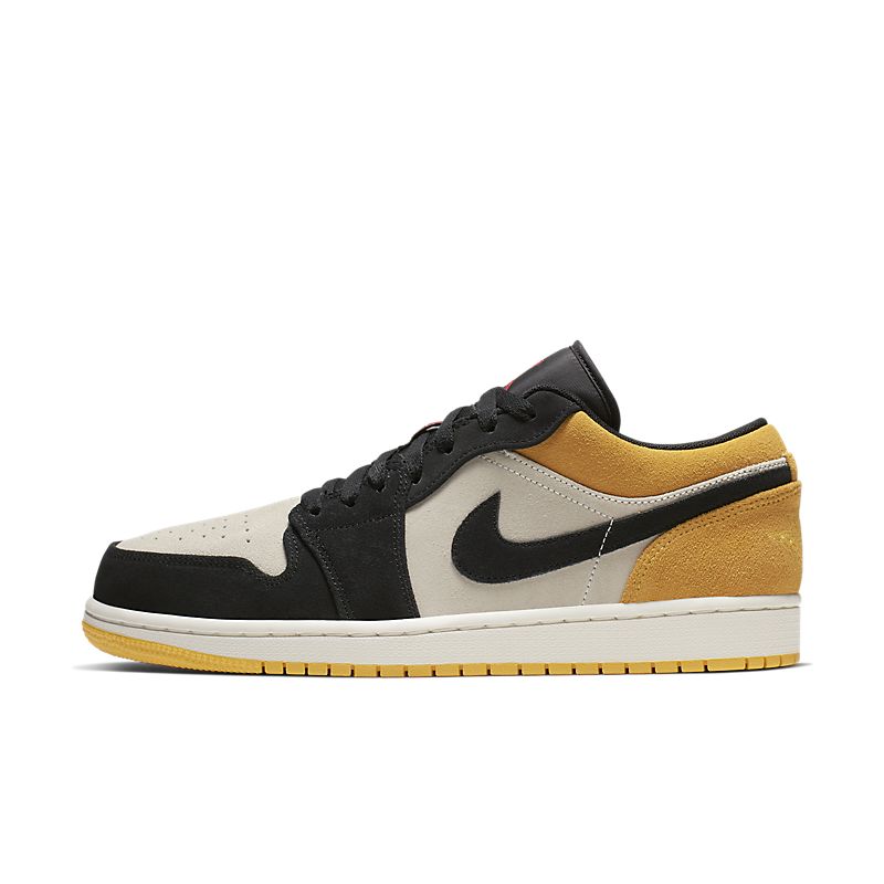 Tênis Nike Air Jordan 1 Low Sail University Gold Black - Rei da Pelada