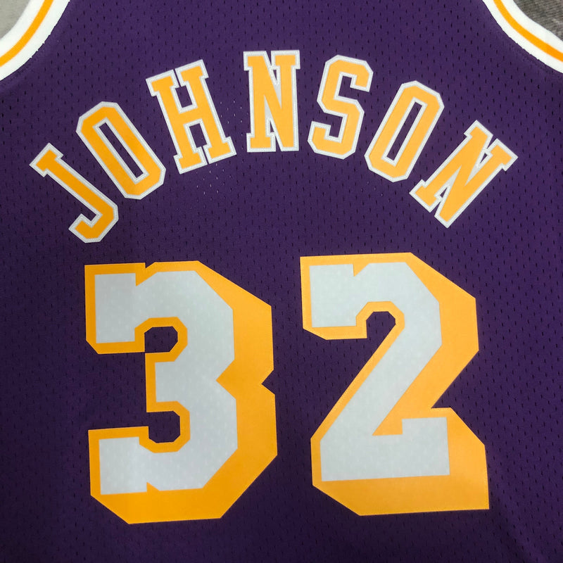 Regata Los Angeles Lakers Mitchell & Ness Away 84/85 - Rei da Pelada