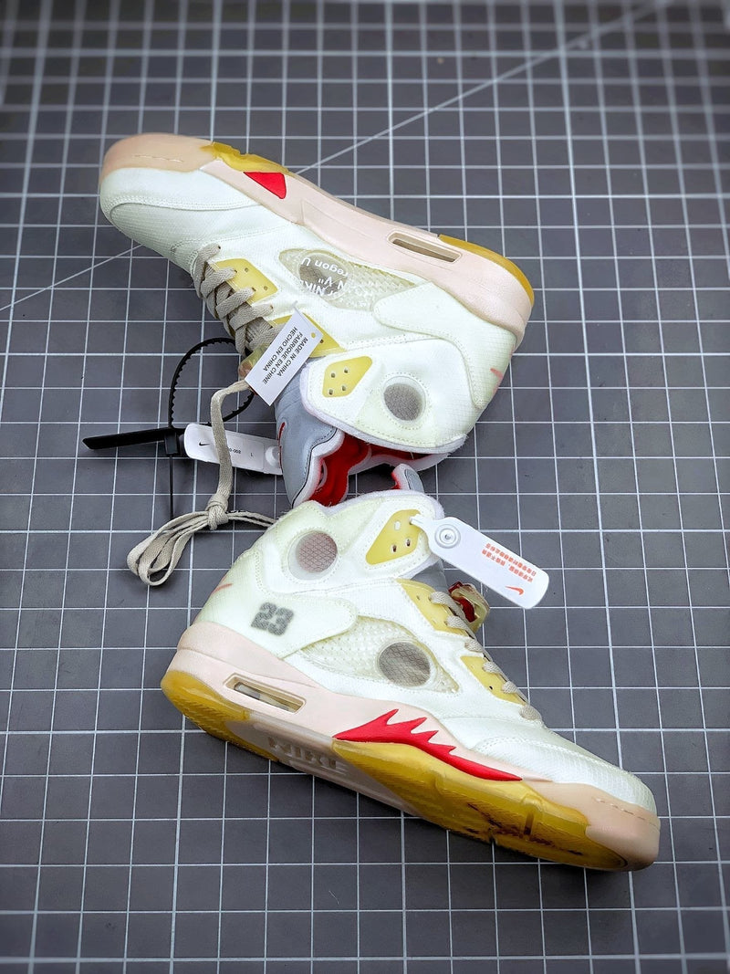 Tênis Nike Air Jordan 5 Retro Off-White Sail - Rei da Pelada