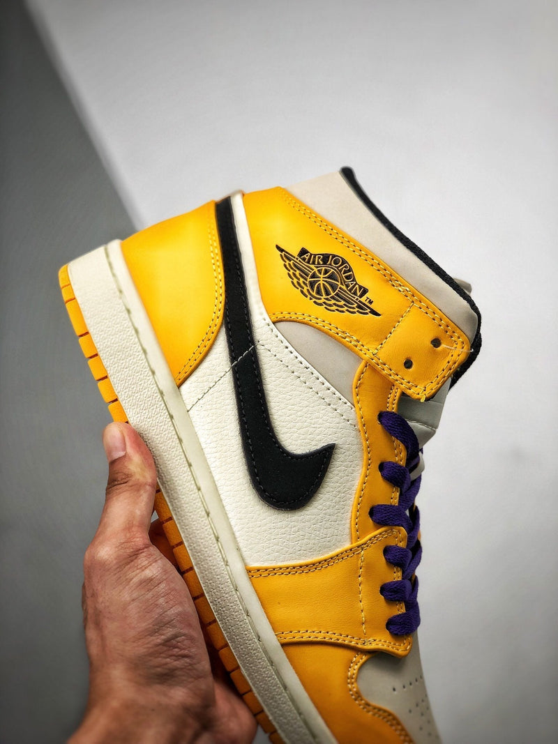 Tênis Nike Air Jordan 1 Mid SE "Lakers" - Rei da Pelada