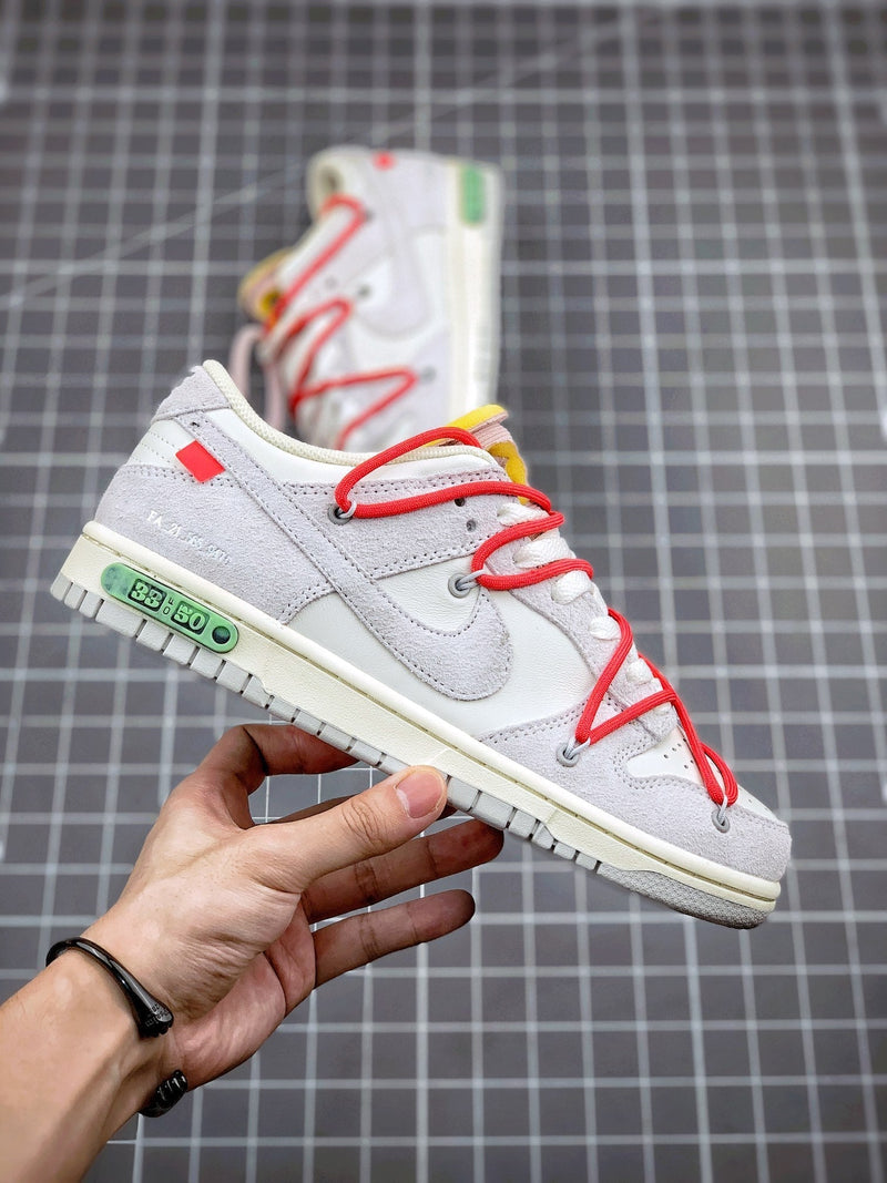 Tênis Nike SB Dunk Low x Off-White 'The 50 - Red' - Rei da Pelada