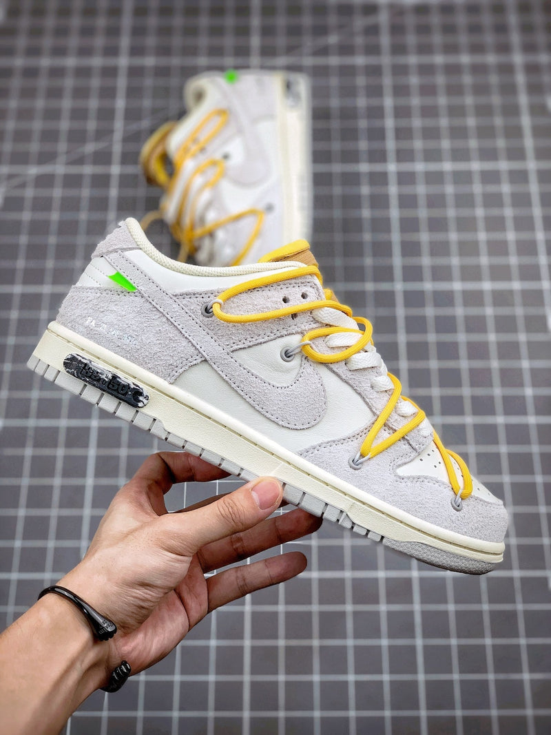 Tênis Nike SB Dunk Low x Off-White 'The 50 - Yellow' - Rei da Pelada