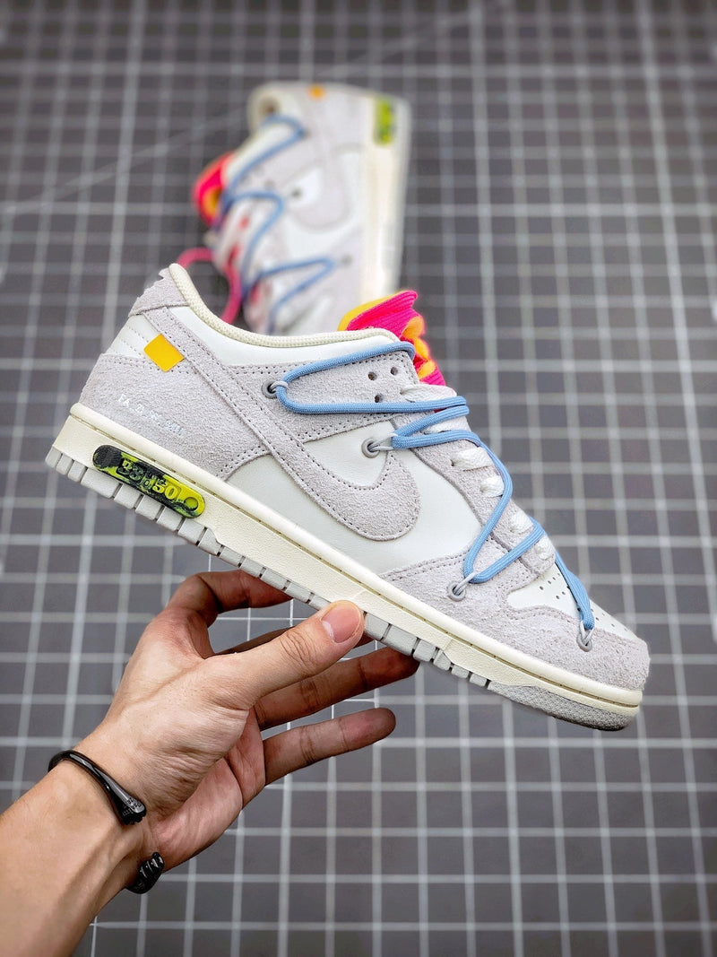 Tênis Nike SB Dunk Low x Off-White 'The 50 - Blue' - Rei da Pelada