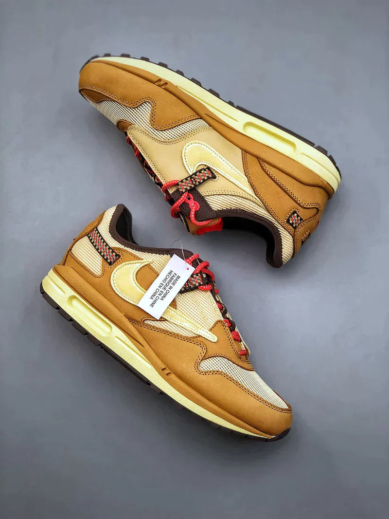 Tênis Travis Scott x Nike Air Max 1 'Wheat' - Rei da Pelada