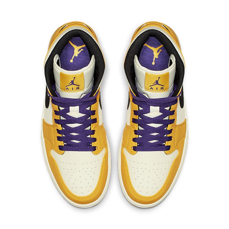 Tênis Nike Air Jordan 1 Mid SE Lakers - Rei da Pelada