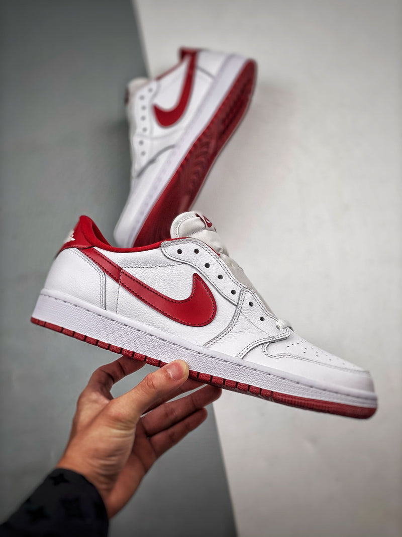 Tênis Nike Air Jordan 1 Low Retro "White Varsity Red" - Rei da Pelada