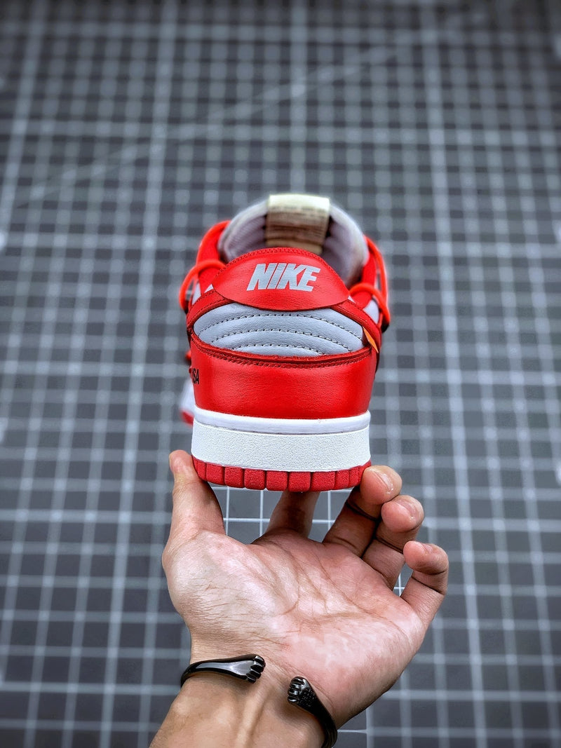 Tênis Nike SB Dunk Low x Off-White University Red - Rei da Pelada