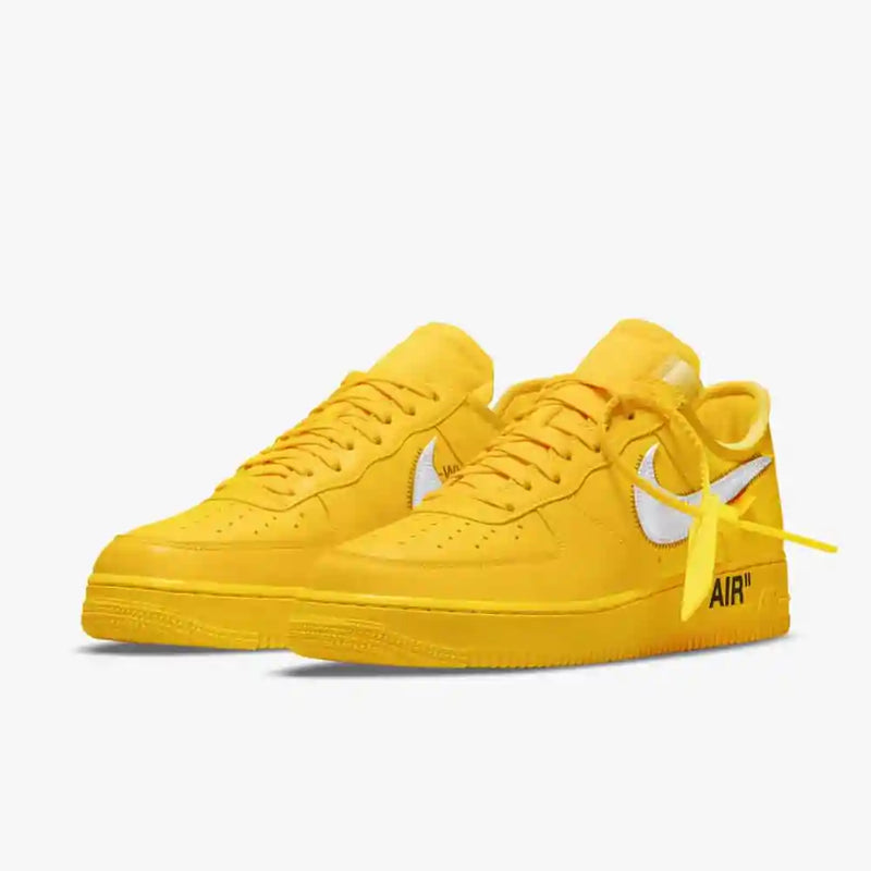 Tênis Nike Air Force Low x Off-White 'ICA University Gold' - Rei da Pelada