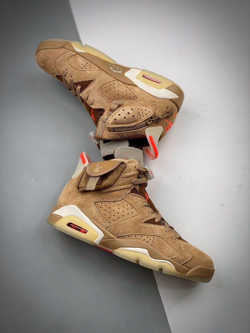 Tênis Nike Air Jordan 6 Retro SP British Khaki Travis Scott - Rei da Pelada