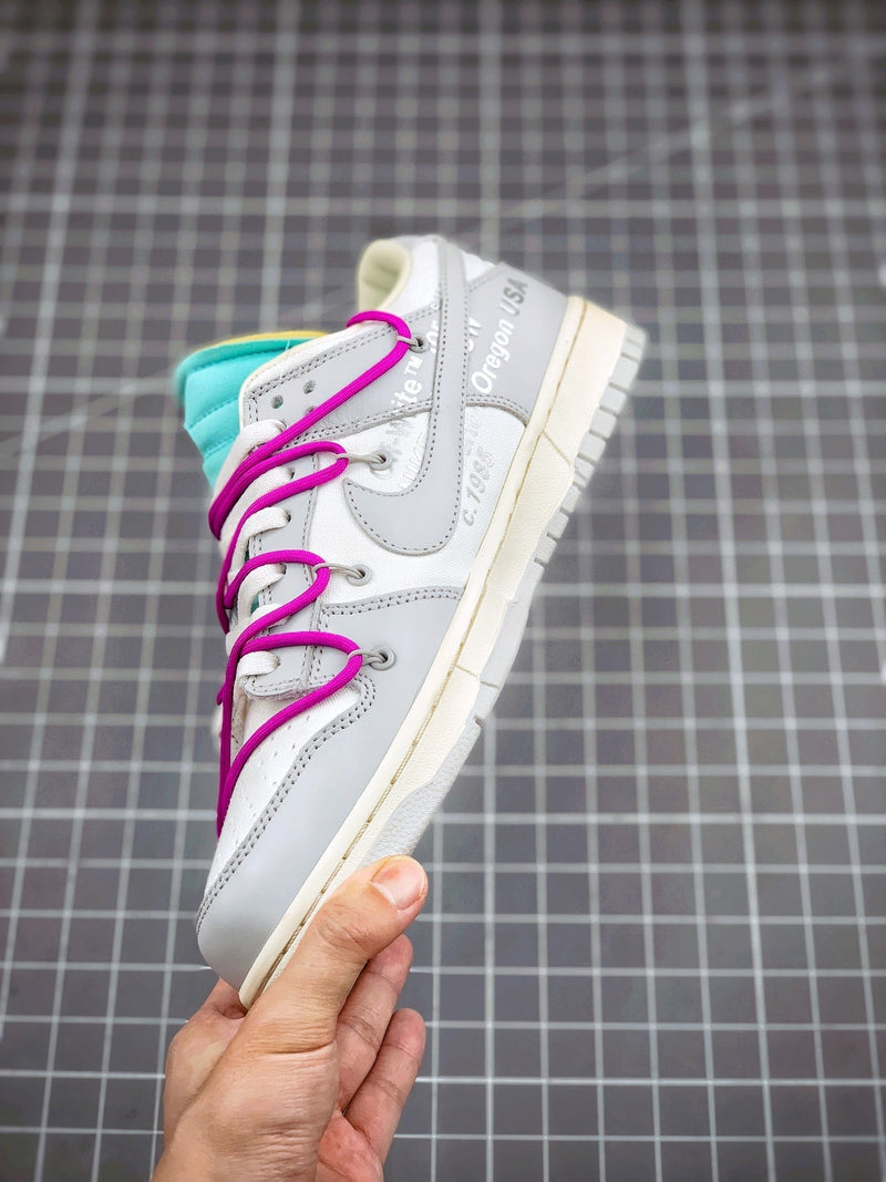 Tênis Nike SB Dunk Low x Off-White 'The 50 - Purple' - Rei da Pelada