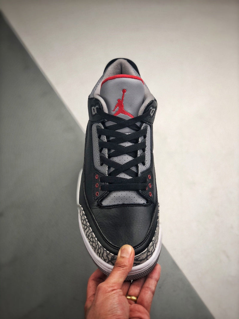 Tênis Nike Air Jordan 3 Retro "Black Cement" - Rei da Pelada