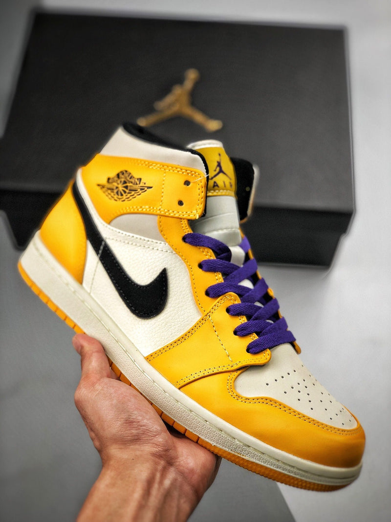 Tênis Nike Air Jordan 1 Mid SE "Lakers" - Rei da Pelada