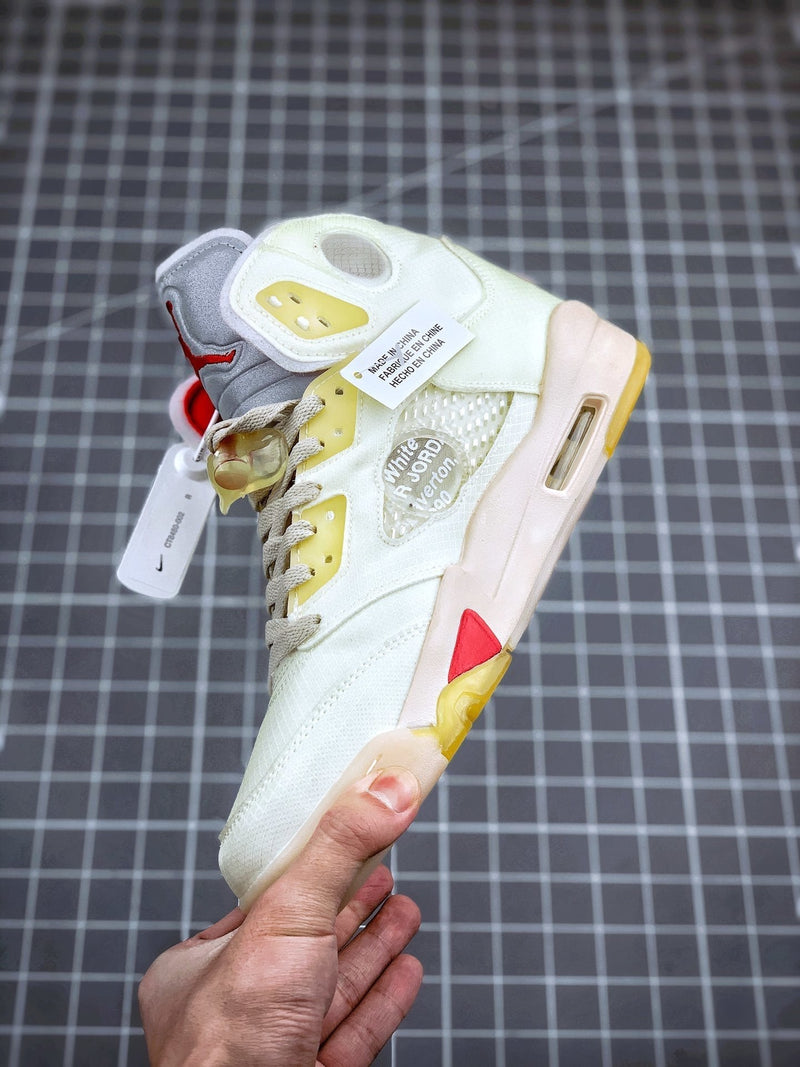 Tênis Nike Air Jordan 5 Retro Off-White Sail - Rei da Pelada