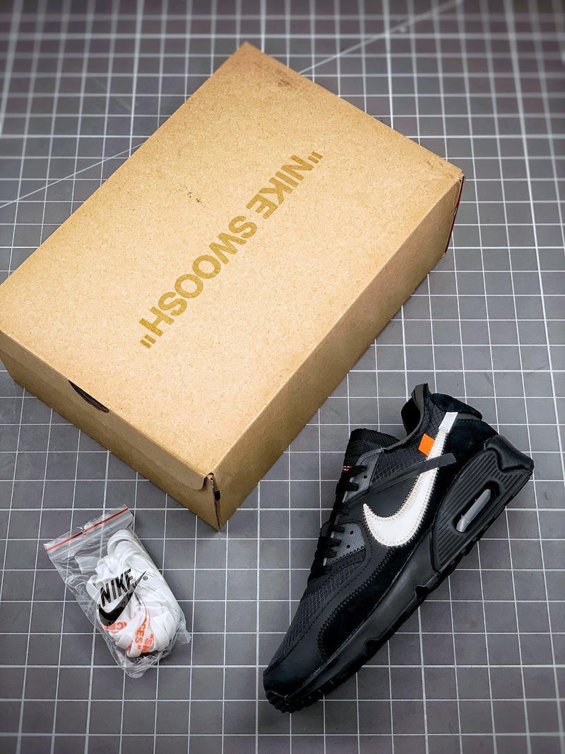 Tênis Nike Air Max 90 x OFF-White "Black" - Rei da Pelada