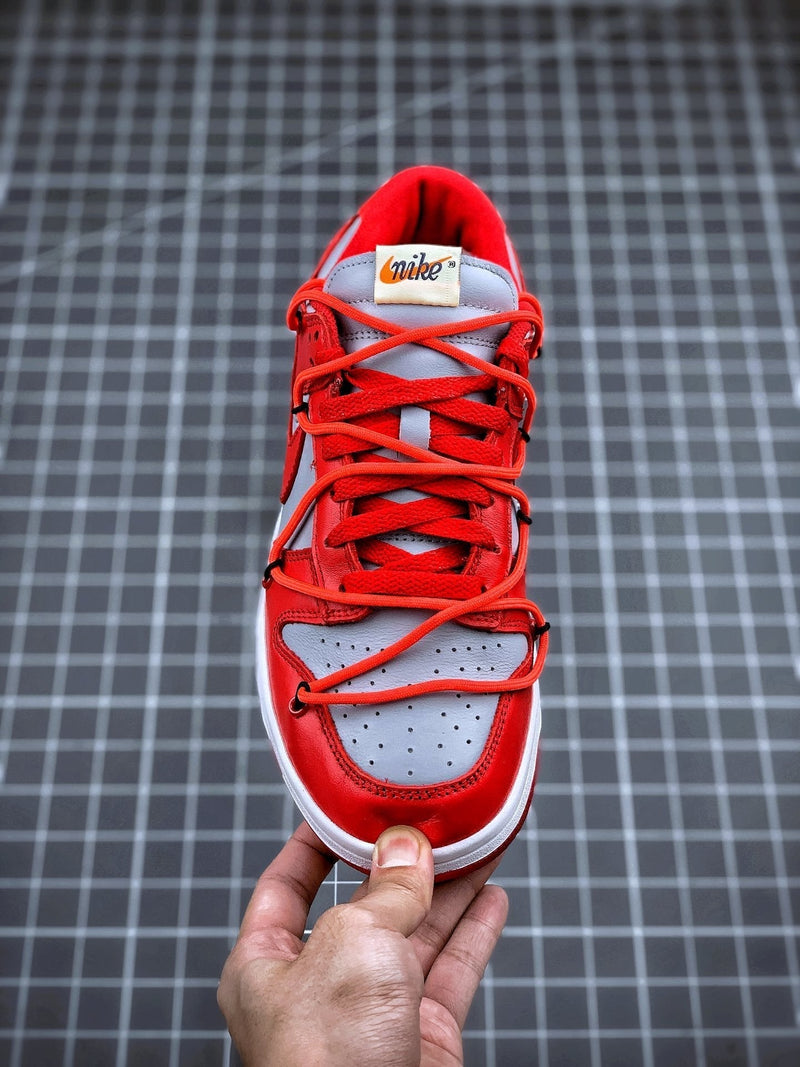 Tênis Nike SB Dunk Low x Off-White University Red - Rei da Pelada