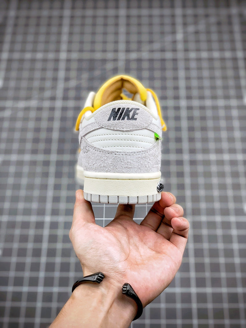 Tênis Nike SB Dunk Low x Off-White 'The 50 - Yellow' - Rei da Pelada