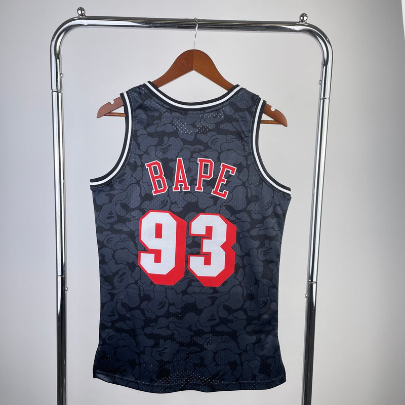 Regata Miami Heat Mitchell & Ness BAPE Black Edition 1993 - Rei da Pelada