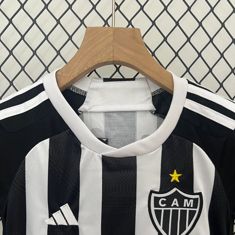 Kit Infatil Atlético Mineiro Home 24/25 - Preto e branco