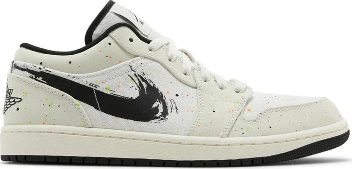 Tênis Nike Air Jordan 1 Low 'Brushstroke Swoosh - Paint Splatter' - Rei da Pelada