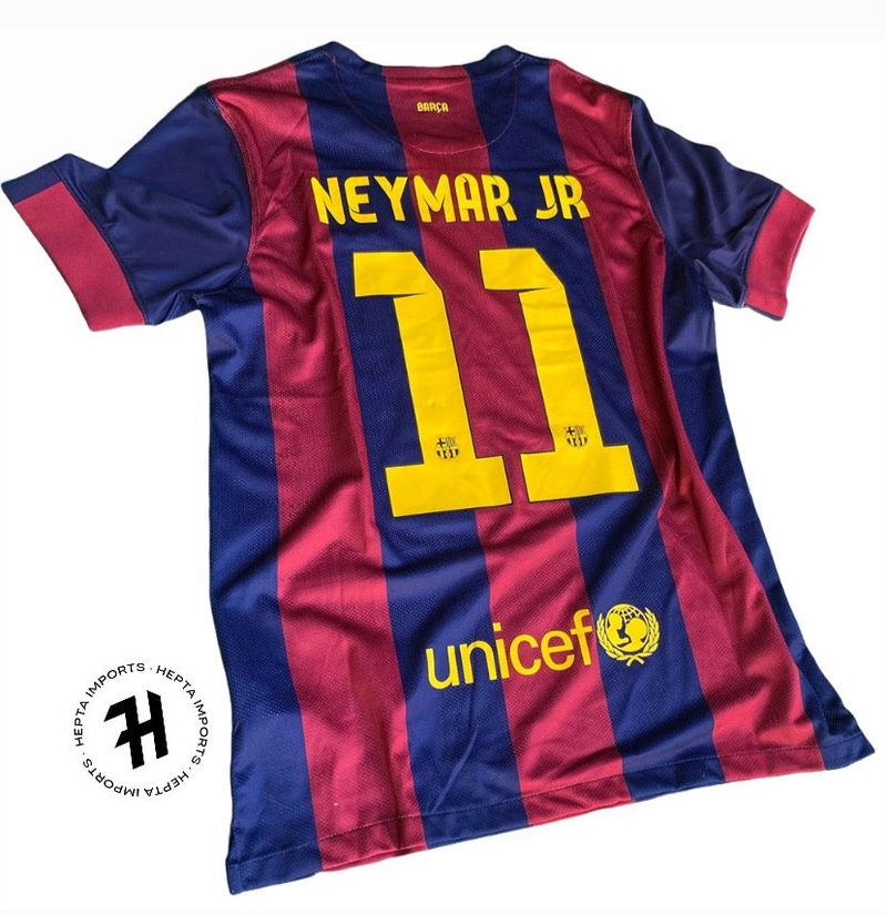 Camisa Barcelona - Retrô 2014/15 - NEYMAR JR #11 - Vermelha - Personalizada