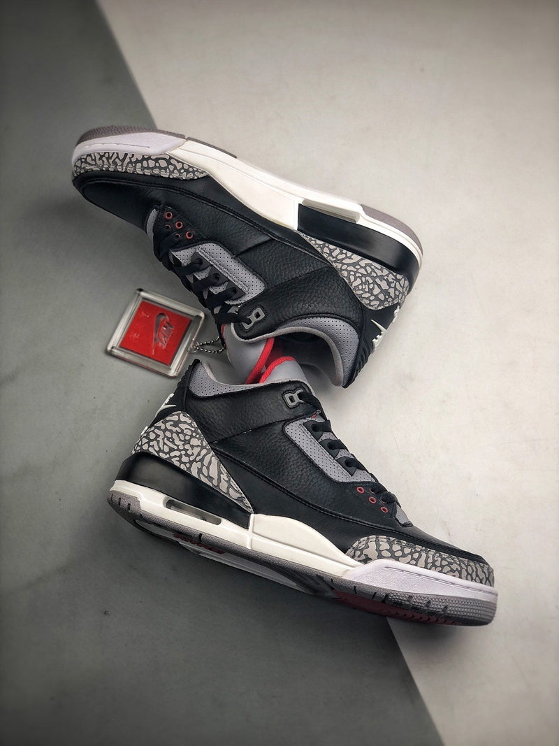 Tênis Nike Air Jordan 3 Retro "Black Cement" - Rei da Pelada