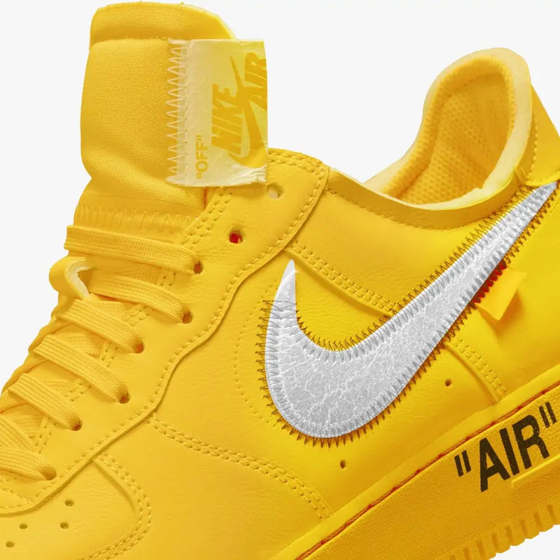 Tênis Nike Air Force Low x Off-White 'ICA University Gold' - Rei da Pelada