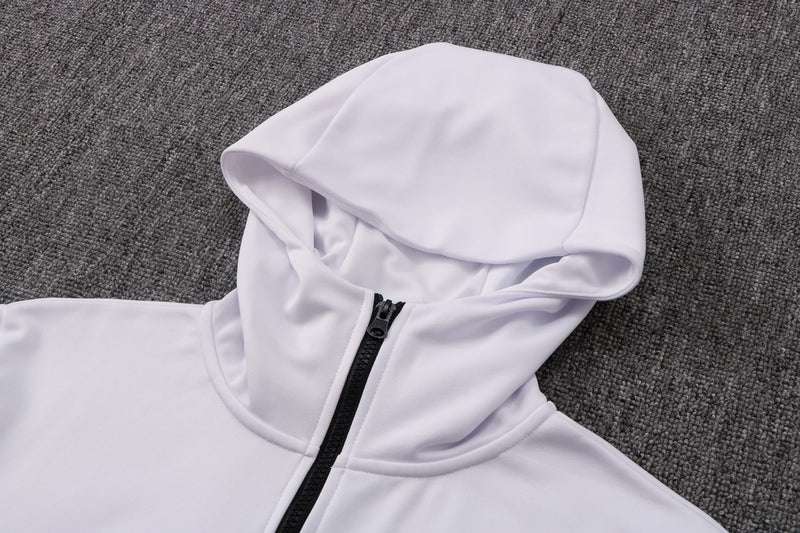 Conjunto Nike Sportswear Tech Fleece - Agasalho e Calça - Branco e Rosa