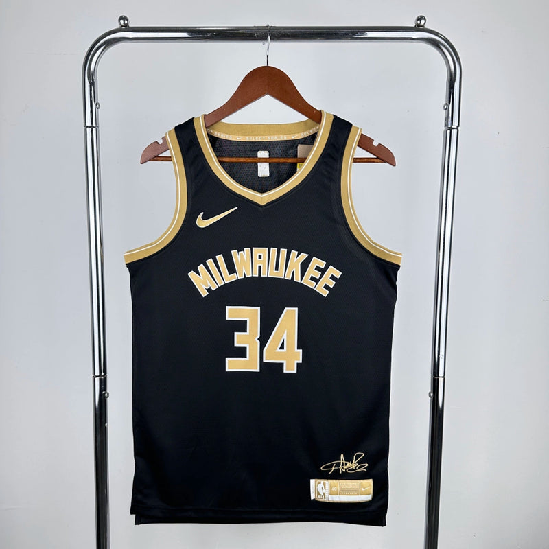 Milwaukee Bucks - Select Series Gold Edition 2024 - Masculina - Preta