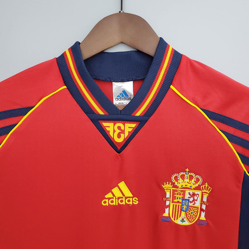 Camisa Espanha Home (1) 1998 Adidas Retrô Masculina