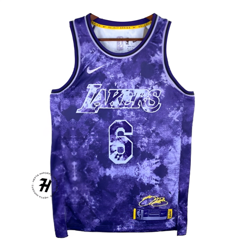 Los Angeles Lakers - Select Series Tie Dye 2023 - Masculina - Mesclado Roxo