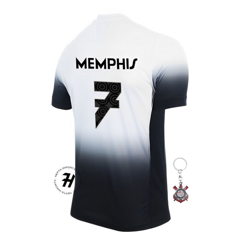 Camisa Corinthians Home 2024/25 - Memphis 7 + Chaveiro de Brinde - Masculina Torcedor